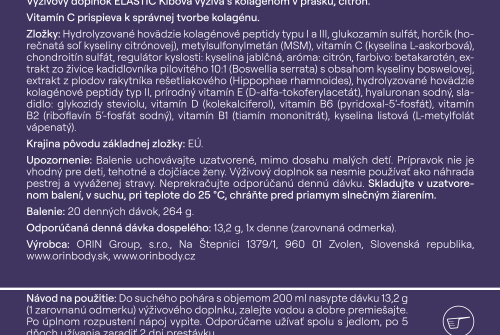 ORIN ELASTIC kĺbová výživa s kolagénom