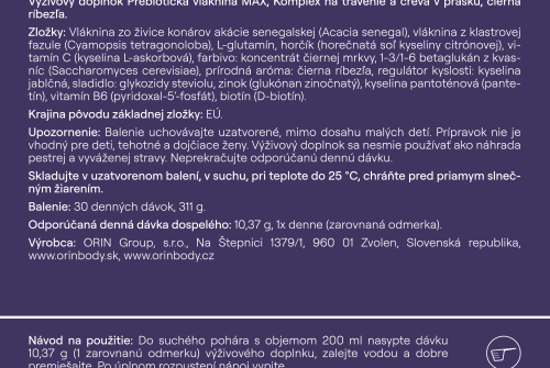 ORIN Prebio vláknina MAX