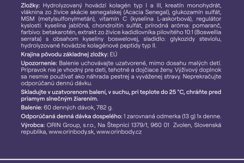 ORIN ELASTIC SPORT kolagén pre športovcov