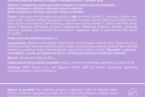 (A29) 3x ORIN BRONZE kolagén s betakaroténom