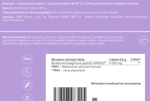 (A35) 3x ORIN BEAUTY PURE neochutený kolagén