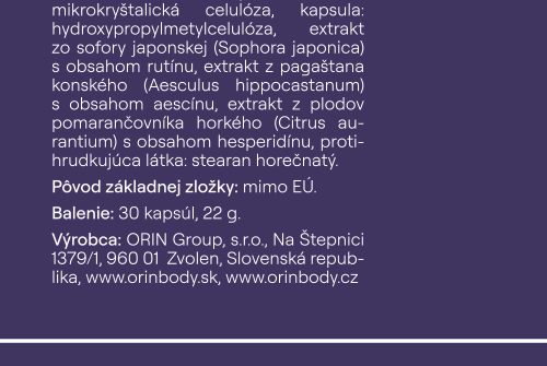 ORIN KŔČOVÉ ŽILY