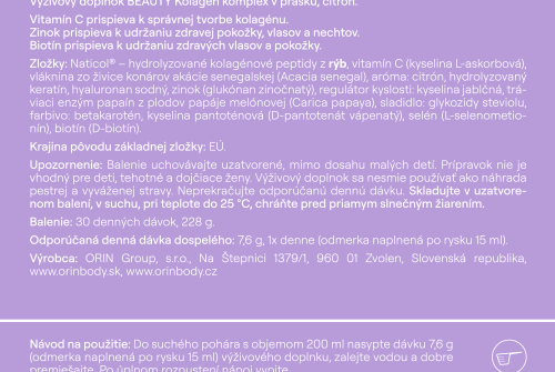ORIN BEAUTY Kolagén komplex pre vlasy, nechty a pleť