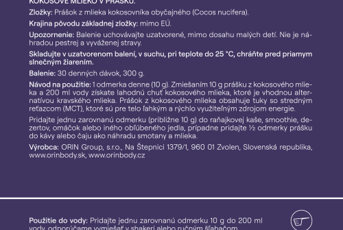 ORIN KOKOSOVÉ MLIEKO v prášku